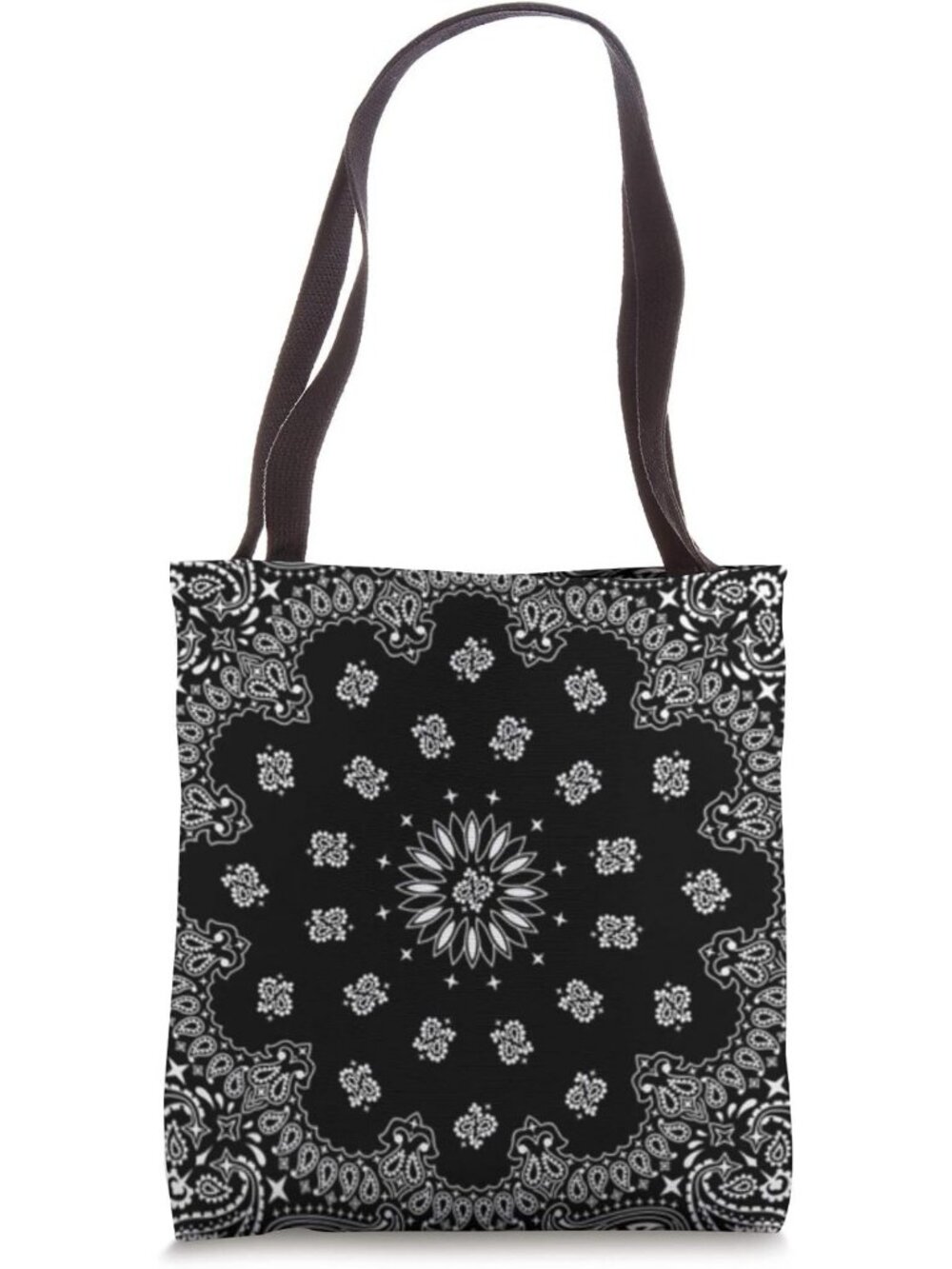 Stylish Black and White Bandana Tote Bag - Chic, Versatile, Perfect for Everyday